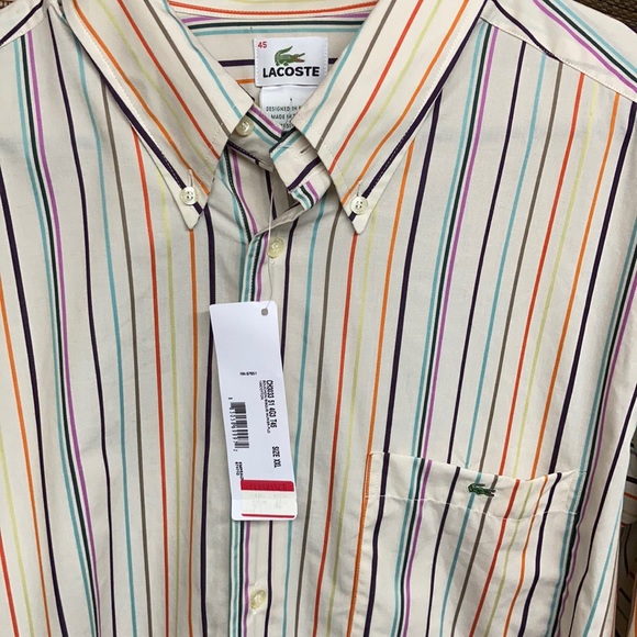 Lacoste Other - NWT Men’s Lacoste Dress Shirt Size 45 XXL